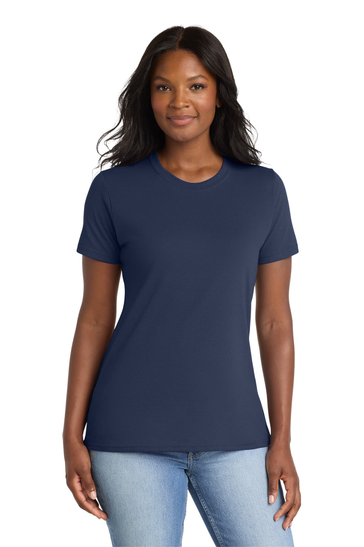 Port & Co Women's Core Blend Tee — Navy