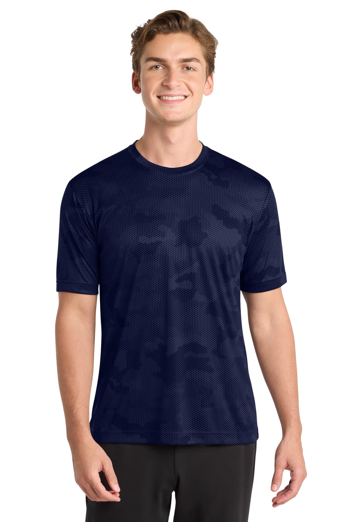 Sport-Tek ® CamoHex Tee — True Navy