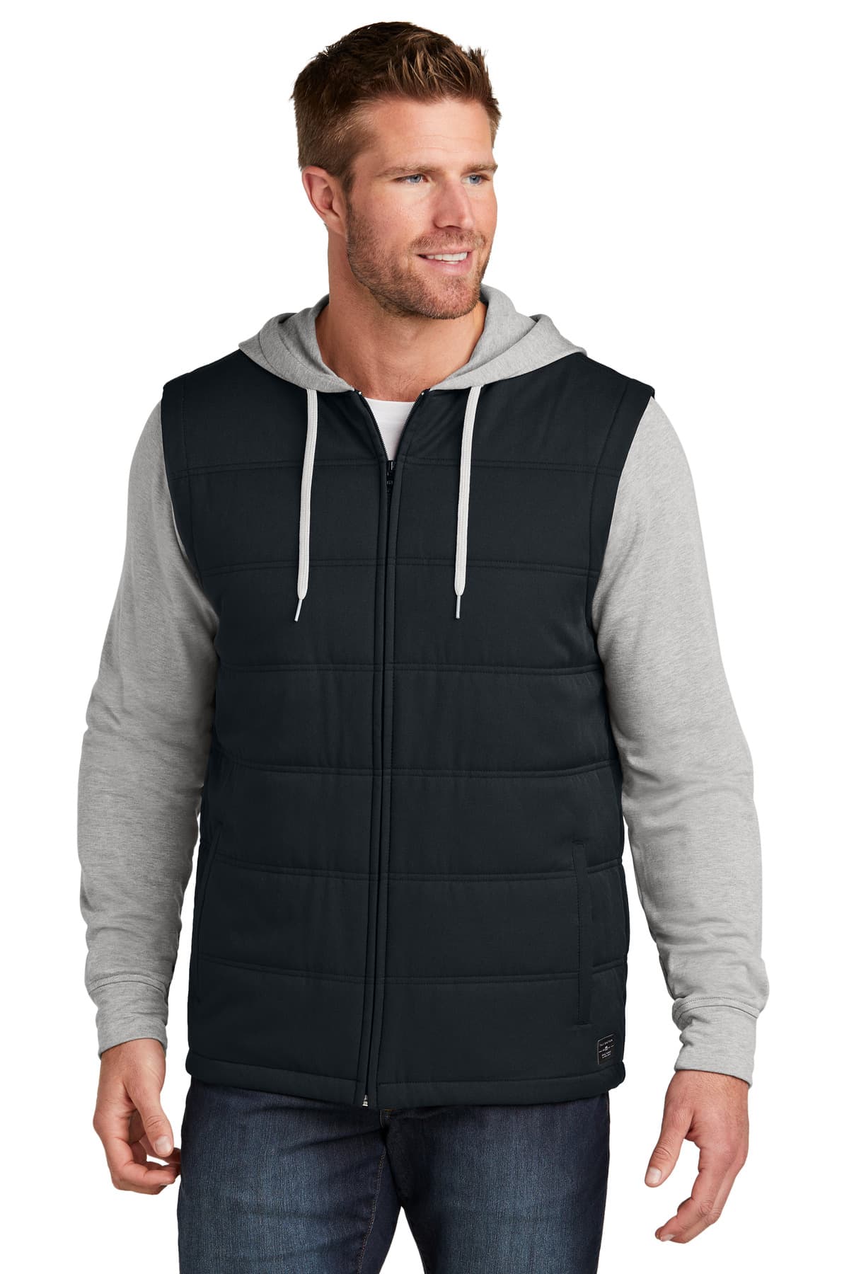 TravisMathew Tides Up Hooded Jacket — Black/ Grey Heather