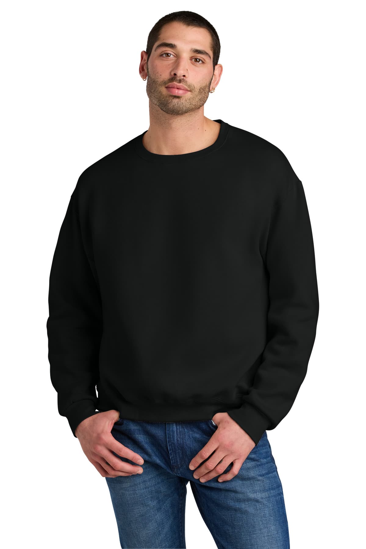 Jerzees Rugged Unisex Crewneck Sweatshirt — Black Ink